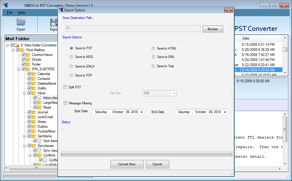 MBOX To PST Converter Step 3
